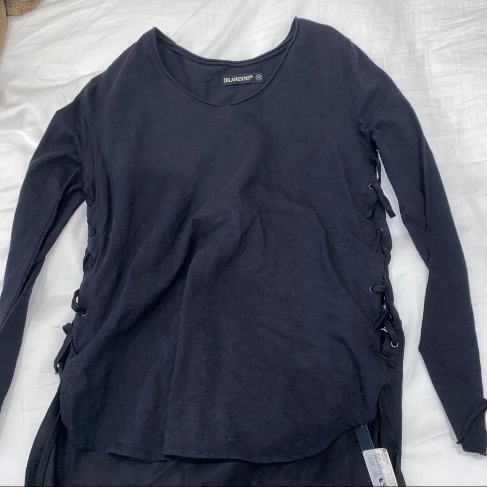 BLANK NYC LACE UP LONG SLEEVE NWT